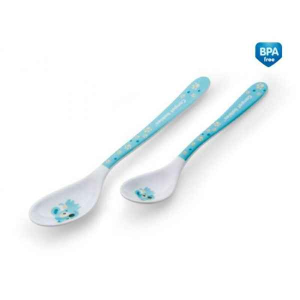 Mеламинови лъжички Canpol 9м+ Bunny&Company, тюркоаз, 2 бр.-6qQFa.jpg