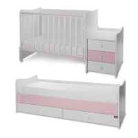 Бебешко легло Lorelli MAXI PLUS NEW 70/160, БЯЛО/ORCHID PINK-3BOX-73UAp.jpeg
