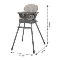 Столче за хранене Lorelli 3в1 Siesta, Grey leather-7Bkl6.jpeg