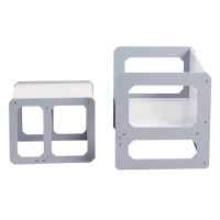 Детска маса и стола 3 в 1 Ginger Home Монтесори, дървена бяло и сиво-7PGr9.jpeg