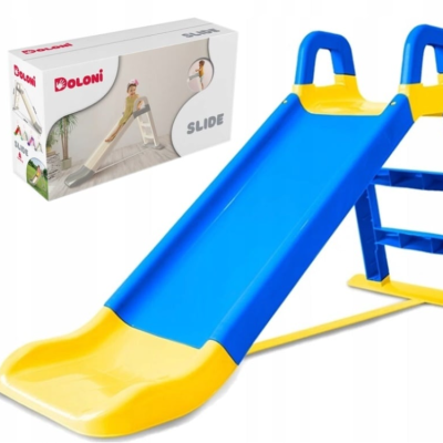 Детска пързалка 3toysm 140 см, синя/ жълта