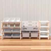 Комбиниран пластмасов скрин за съхранение на играчки и книги Feelkids, Розово мече-7a2dl.jpeg