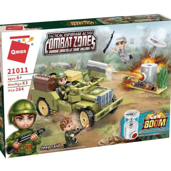 Конструктор Qman Combat Zone, Нападение с джип, 264 части-7rpUA.jpeg
