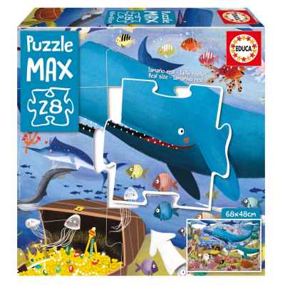Пъзел Educa, MAX Животни в морето, 28 части