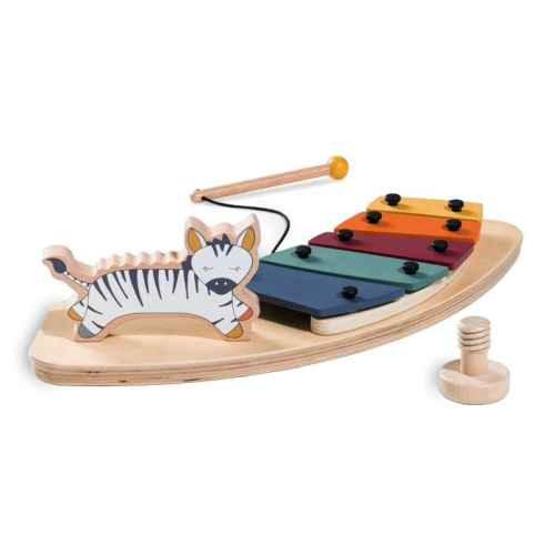 Дървена играчка сортер за столче за хранене Hauck Alpha+/Beta+, Жираф, Play Moving