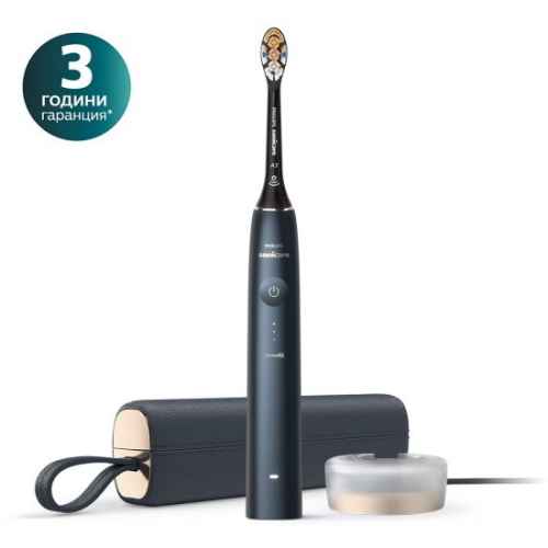 Електрическа звукочестотна четка за зъби Philips Sonicare Prestige Series 9900 SenseIQ, тъмносин