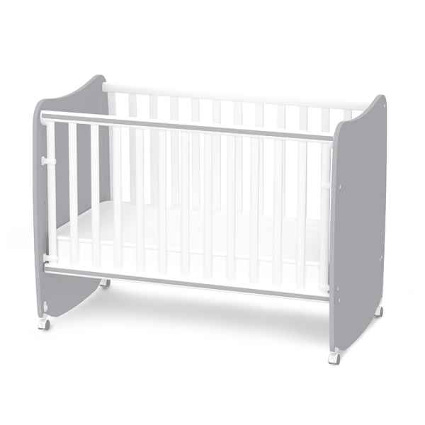 Бебешко легло Lorelli Stars 60x120 см, Бяло+Stone grey-8A3cy.jpeg