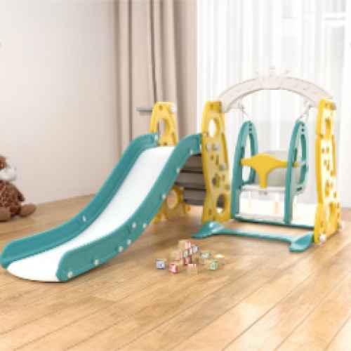 Комплект пързалка, люлка и кош за топка мулти Chipolino, мулти