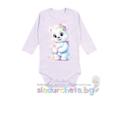 Бебешко боди Светли, лилаво