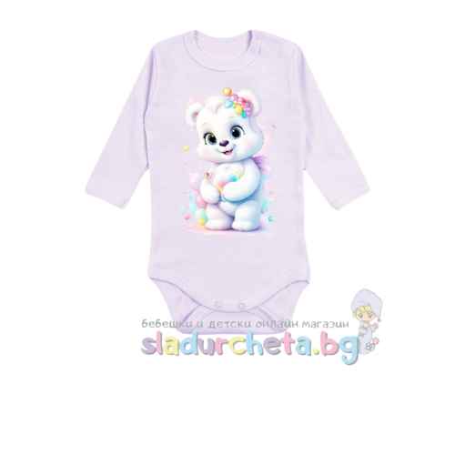 Бебешко боди Светли, лилаво