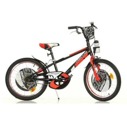 Детски велосипед Dino Bikes BMX Flash Line 20“ с бутилка, Black/Red