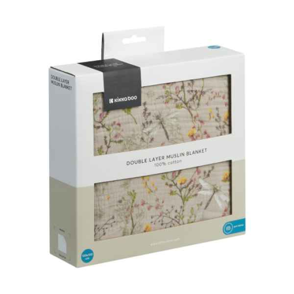 Одеяло от муселин двупластово Kikka Boo, 100х100 см Secret Garden Beige-8idsL.jpeg