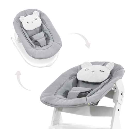 Бебешки шезлонг 2в1 Hauck Alpha Bouncer Pastel Bear, Light Grey