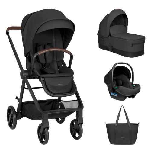 Комбинирана бебешка количка 3в1 Kikka Boo Mia, Black 2026