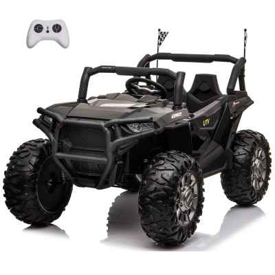 Акумулаторен джип JJ Off Road Extreme 4x4 UTV, двуместен черен
