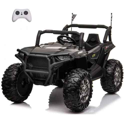 Акумулаторен джип JJ Off Road Extreme 4x4 UTV, двуместен черен