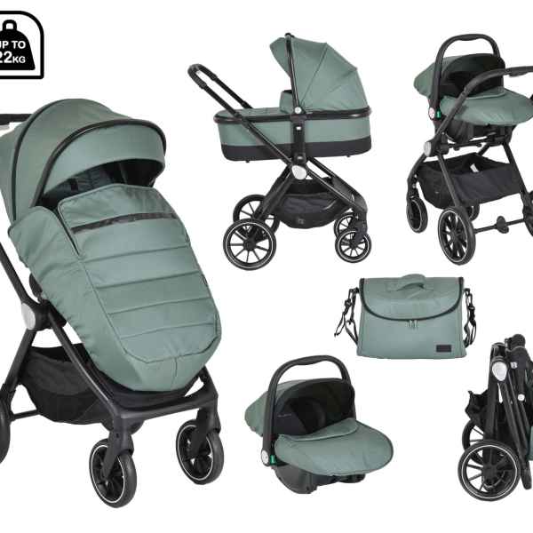 Комбинирана бебешка количка 3в1 Cangaroo Christiano, зелена-9IBh9.jpeg