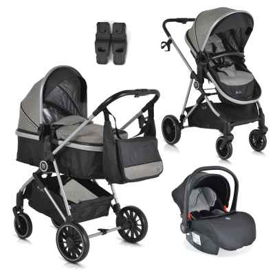 Комбинирана бебешка количка 4в1 Moni Kali, сив