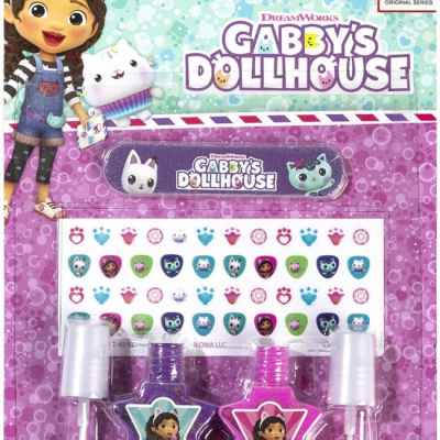 Творчески комплект Totum, Gabby′s Dollhouse, 2 бр. лакове и стикери за нокти