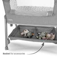 Бебешка мини кошара с падаща преграда 2в1 Lorelli Layla, Grey-9Q4hQ.jpeg