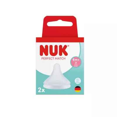 Биберон за хранене силикон Nuk Perfect Match 6+, Flow control, 2бр.