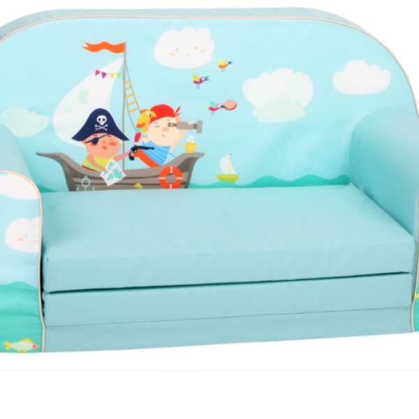 Детски двоен диван Delta Trade, Пирати светлосин-9dlmK.png