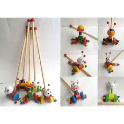 Дървена играчка за бутане, асортимент