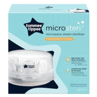 Парен стерилизатор за микровълнова фурна Tommee Tippee Micro Steri, с включена ортодонтична залъгалка 0-6 м-9t2Np.png