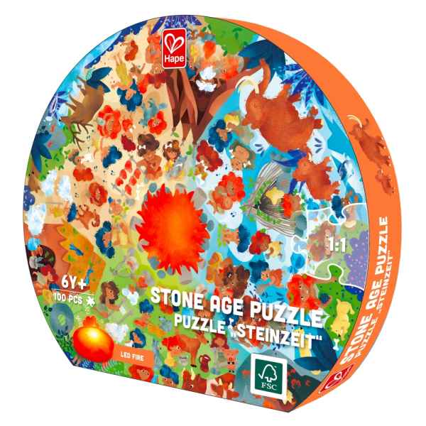 Образователен пъзел за под Hape, Каменна ера, 57.5 см, 100 части-AFOPs.jpeg