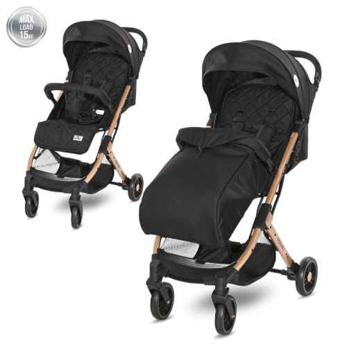 Лятна бебешка количка Lorelli Fiorano, Black + покривало