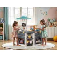 Детска кухня Dolu Пастел XL със звуци и аксесоари-AO8Oo.jpeg