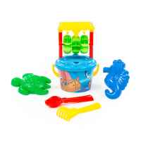 Плажен комплект Polesie Toys, с мелница син 7 части-AXqVy.jpeg
