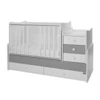 Бебешко легло Lorelli MAXI PLUS NEW 70/160, БЯЛО/STONE GREY-3BOX-AZPvS.jpeg