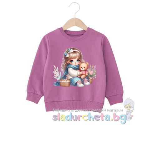 Детска блуза Sevtex, лилава