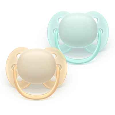 2 бр. залъгалки Philips Avent Ultra Soft 0-6м, пастелни