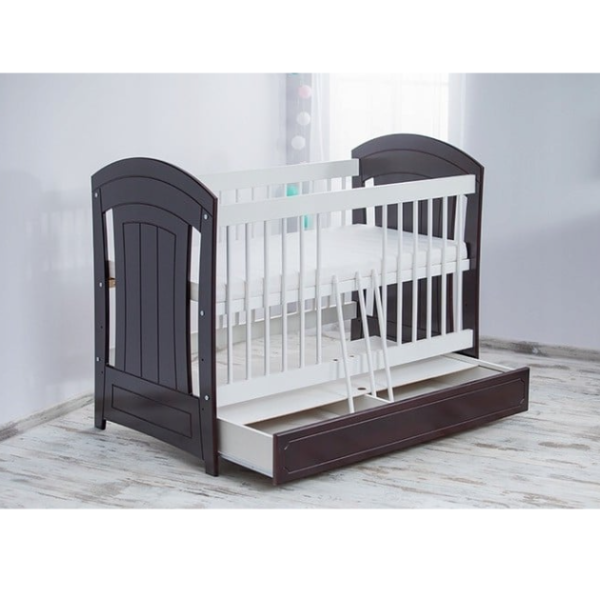 Бебешка кошара с чекмедже Baby Gucio, 60/120 см сива-AwnXt.png