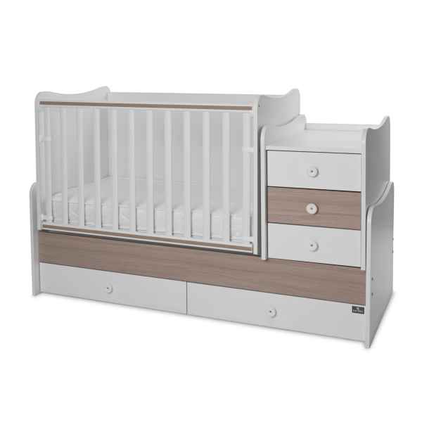 Бебешко легло Lorelli MAXI PLUS NEW 70/160, БЯЛО/КЕХЛИБАР-3BOX-B2prM.jpeg
