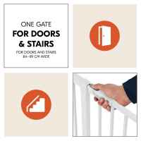 Предпазна преграда за бебе Hauck Open N Stop 2 + удължител 9 см, White-BGrJq.jpeg