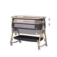 Бебешка кошара с подвижна страна Chipolino Charisma, тъмносиво+колела-BMRml.jpeg