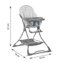 Столче за хранене Lorelli BONBON, Green leather-BQQCn.jpeg