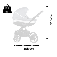 Бебешка комбинирана количка 3в1 Buba ZAZA 2, Coffee Brown-BSJ10.png