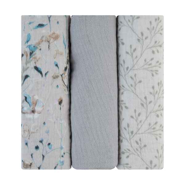 Комплект муселинови пелени Kikka Boo Dreamy Fields Grey, 3 бр-BdISI.jpg