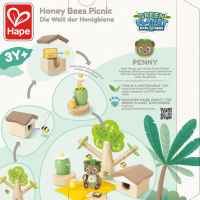 Интерактивен дървен комплект Hape, Пикник с пчели и кошер, 15 части-BiJiI.jpeg