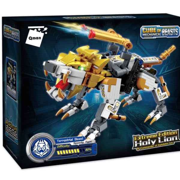 Конструктор Qman Mechanical Beasts, Свещеният лъв, 273 части-BsSI1.jpeg