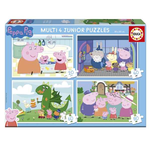 Прогресивен пъзел Educa, Peppa Pig 4 в 1, 20-40-60-80 части-Byinb.jpeg