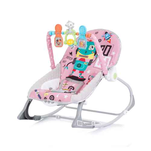 Бебешки музикален шезлонг Chipolino Baby Spa, розов