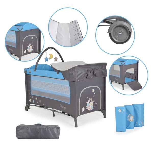 Бебешка кошара Moni Sleepy, синя-C8MA2.jpg