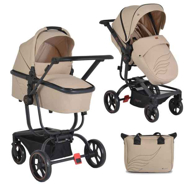 Комбинирана бебешка количка 2в1 Cangaroo Ellada, бежов-CCcSH.jpeg