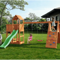 Детска площадка с пързалка и 2 люлки Fungoo Fluppi Double-CTy2s.png