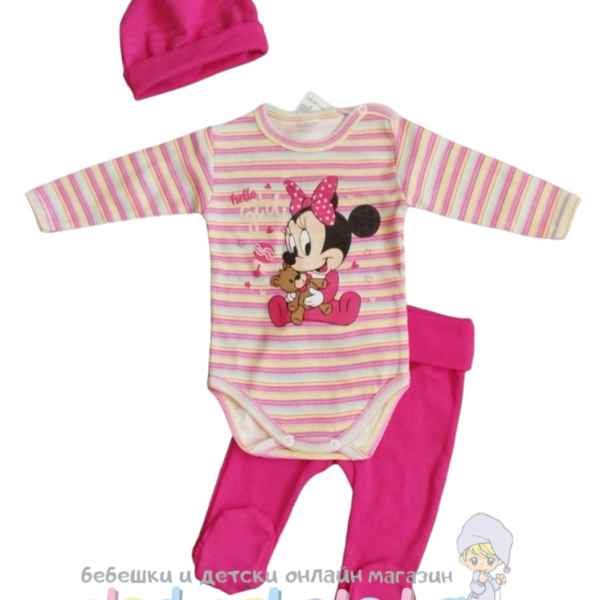 Комплект от 3 части Светли - боди, ританка и шапка-CeGyT.jpeg